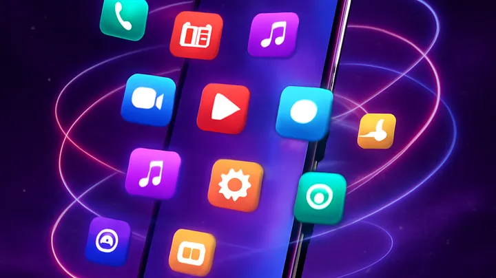 7666BAT COM Sleek smartphone floating in space